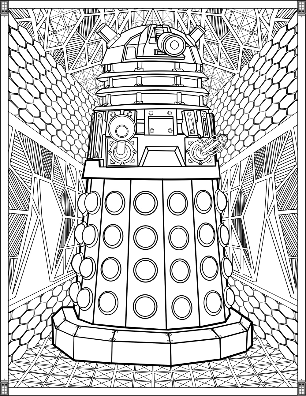 Doctor Who Wibbly Wobbly Timey Wimey Coloring Pages