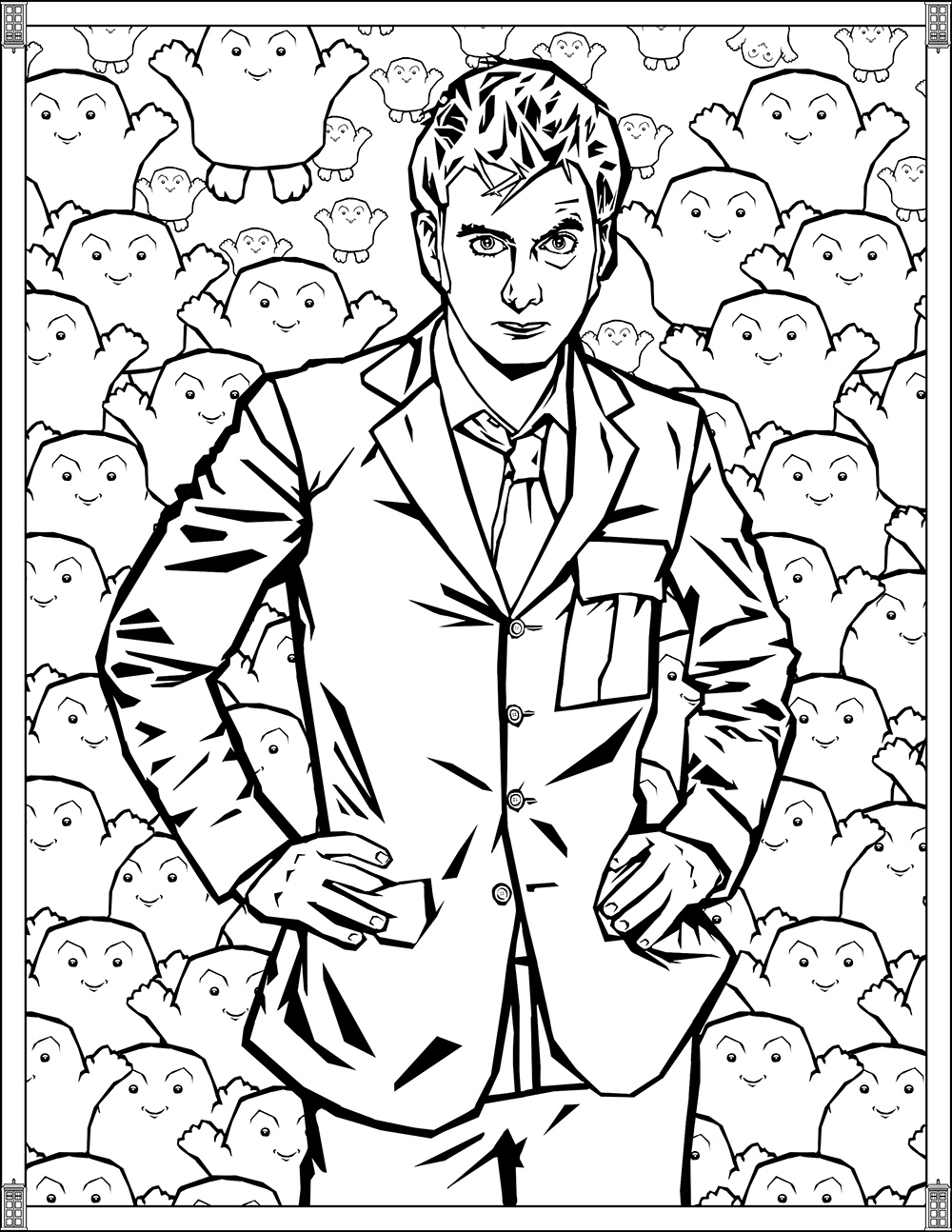 Doctor Who: Wibbly Wobbly Timey Wimey Coloring Pages [Printables] - FUN