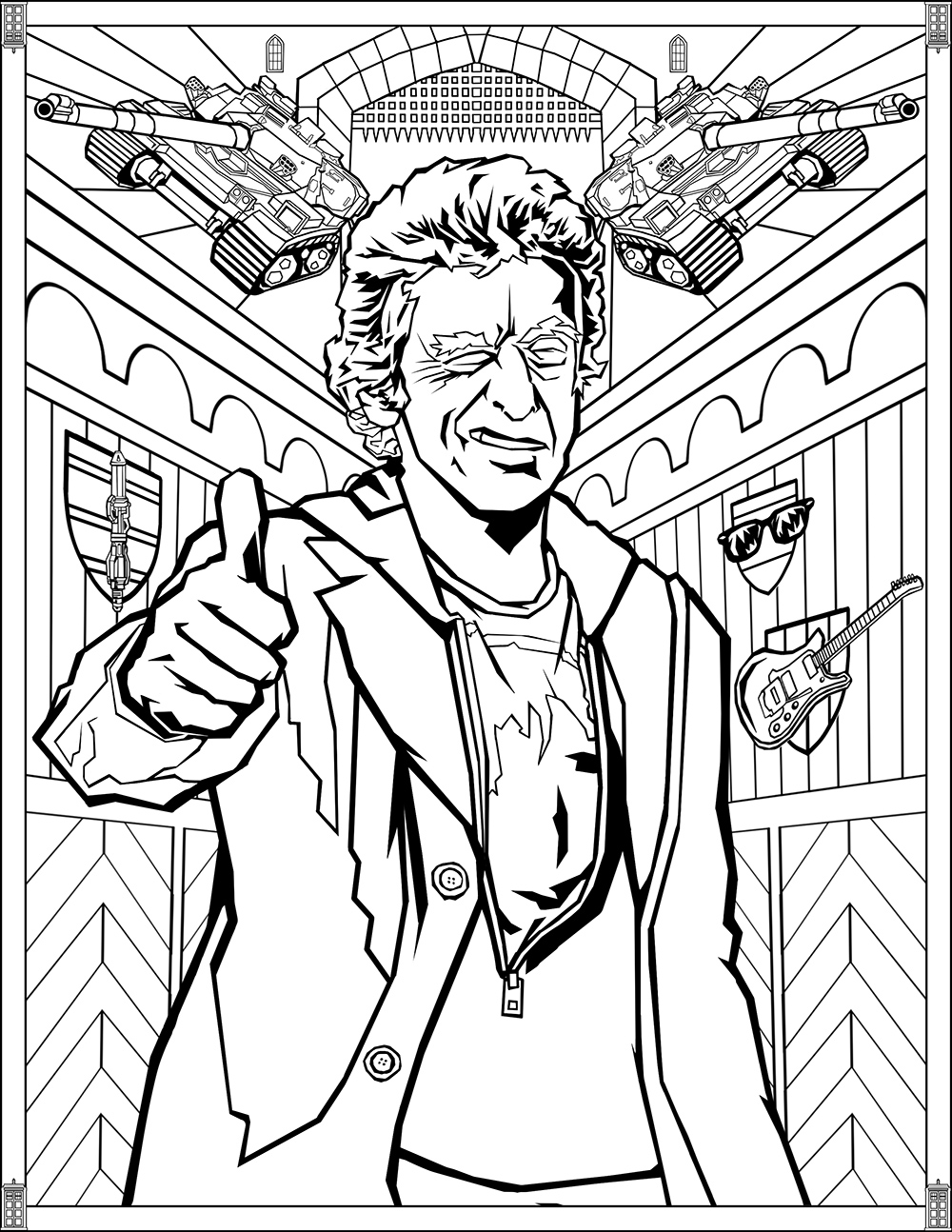 Doctor Who Wibbly Wobbly Timey Wimey Coloring Pages