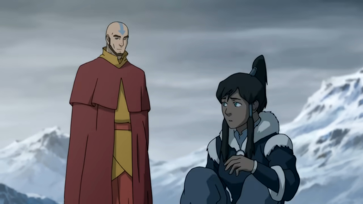 Aang and Korra in The Legend of Korra