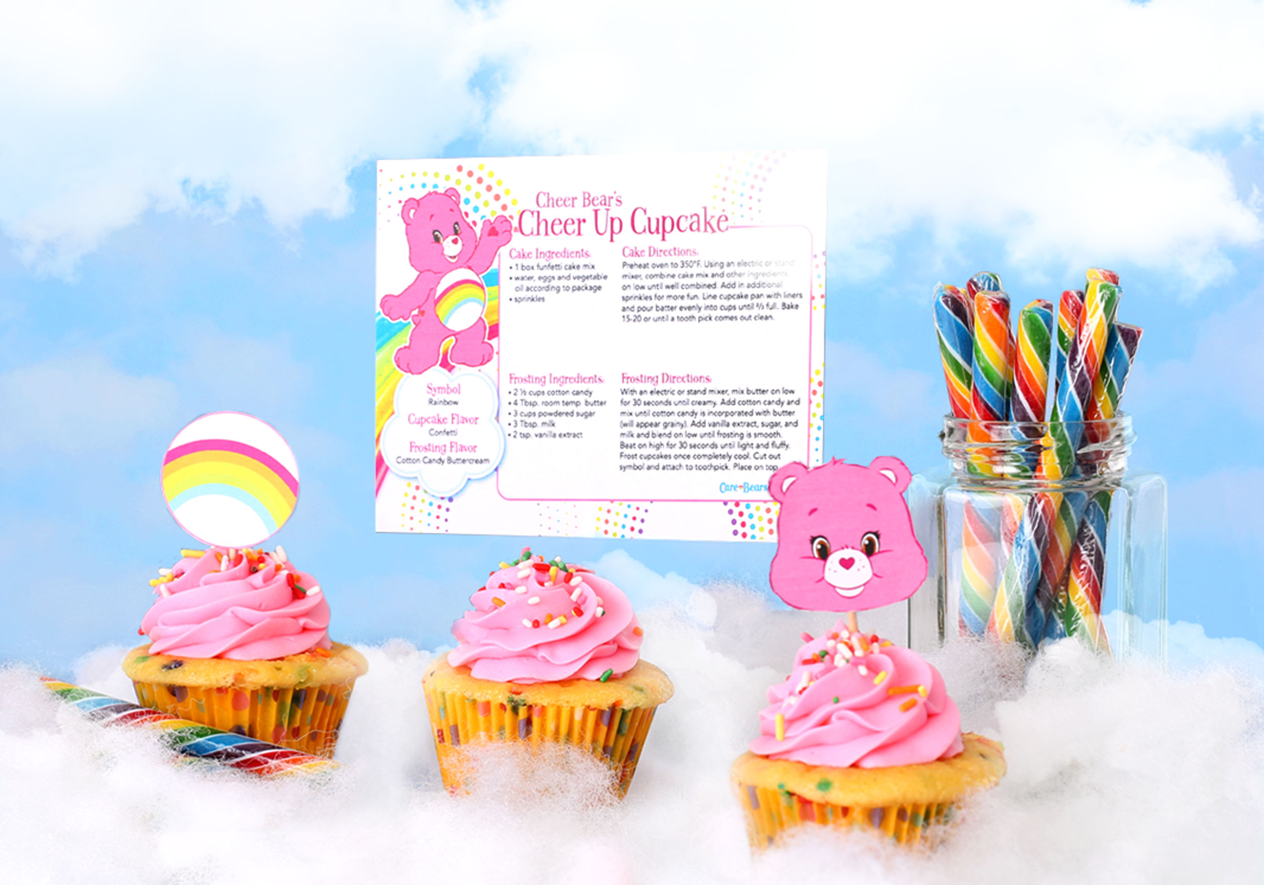 Cheer Bear cupcake recipe