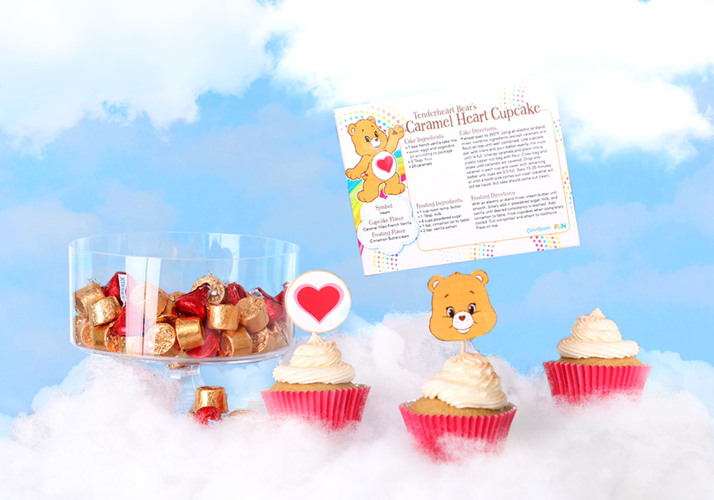 Tenderheart cupcake recipe card