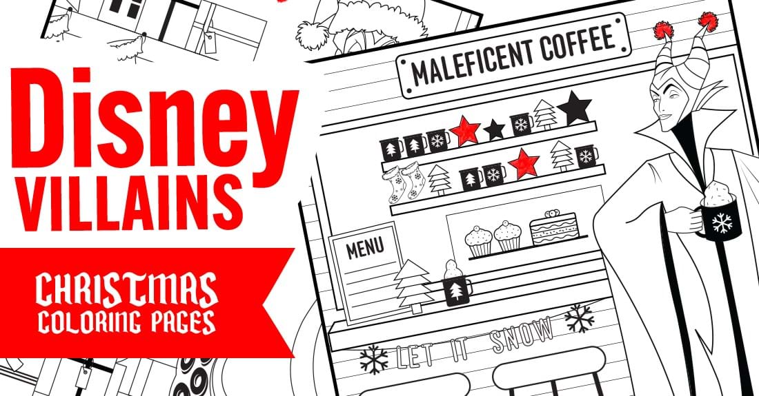 Disney Villains Christmas Coloring Pages [Printables] - FUN.com Blog
