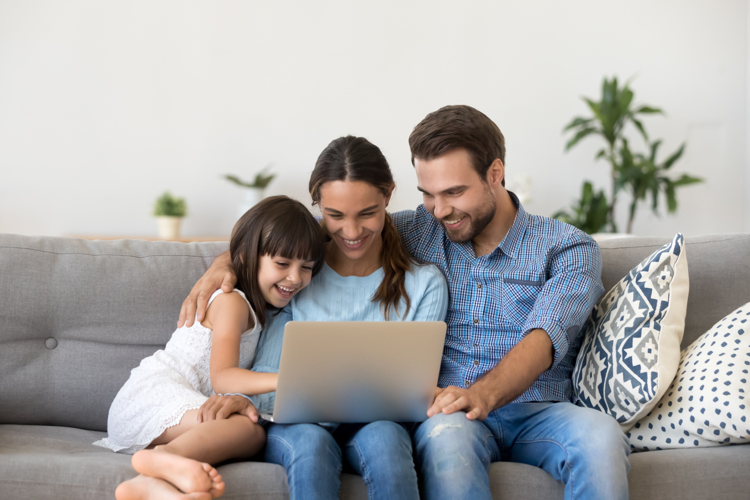 Family Laughing Together