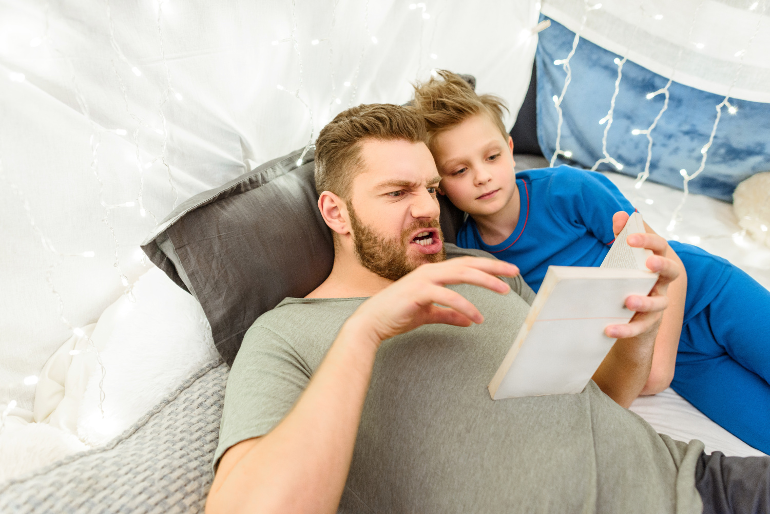 Reading in a Blanket Fort