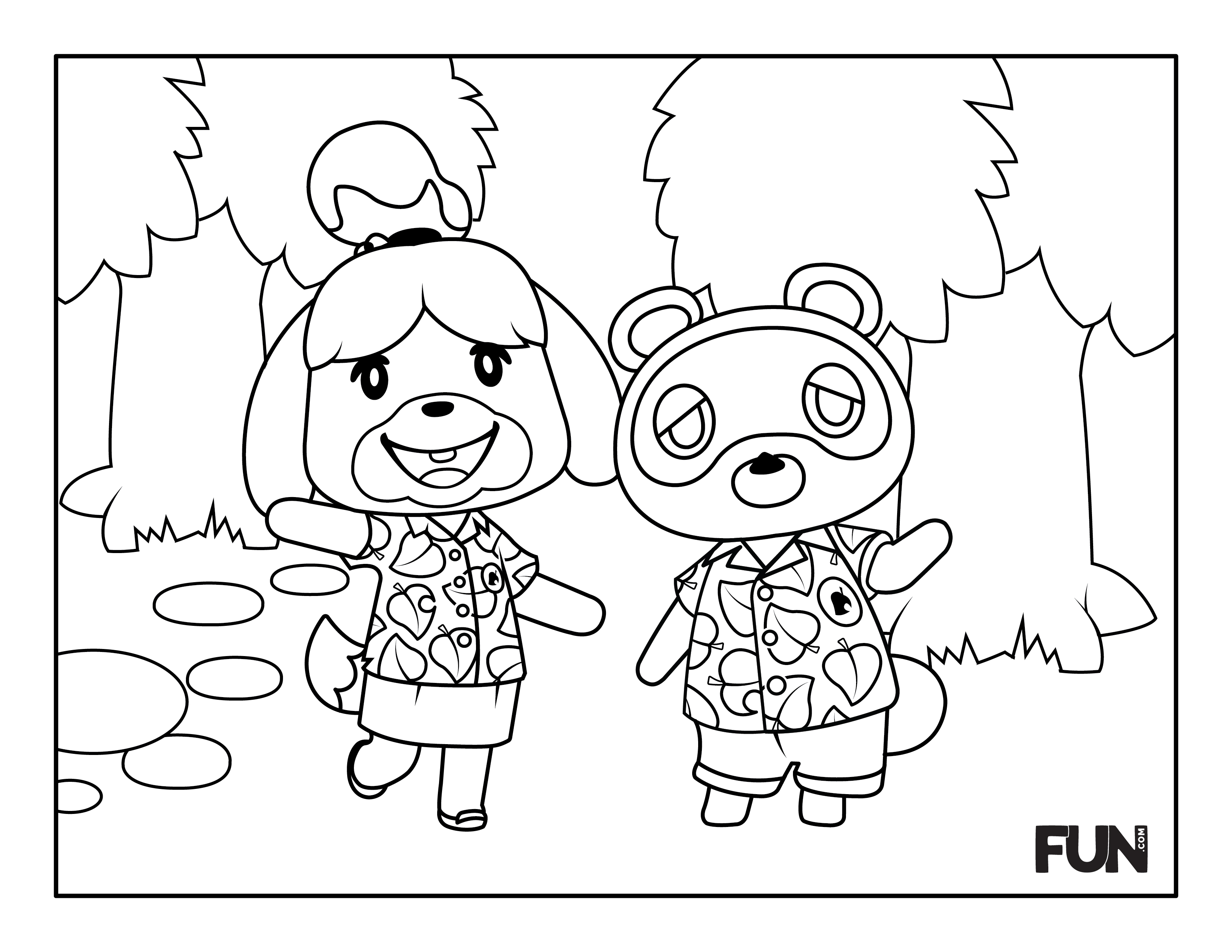 Animal Crossing coloring page