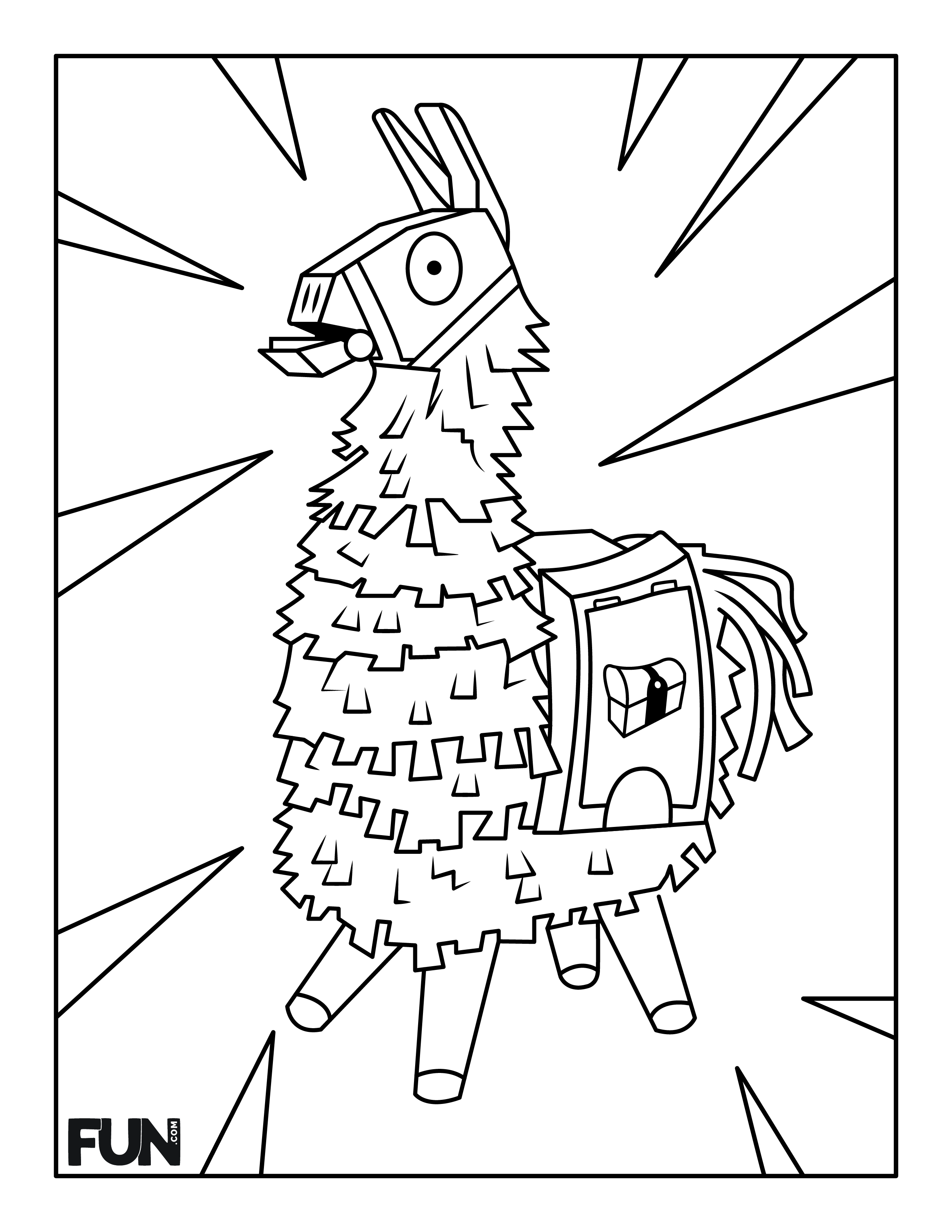 fortnite coloring pages llama