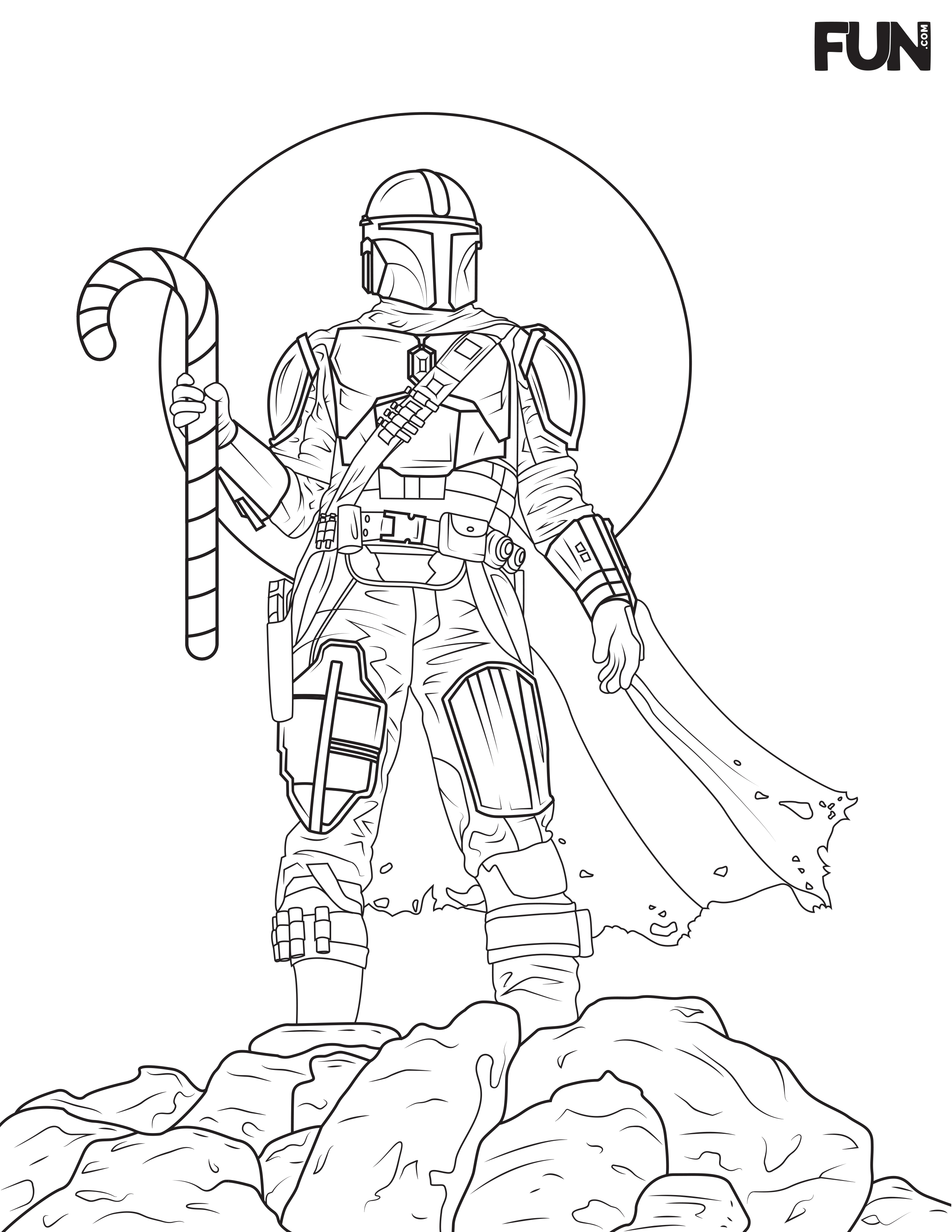 Christmas The Mandalorian Coloring Page