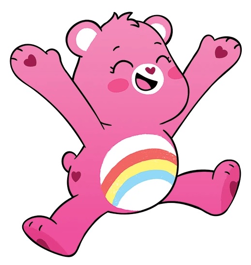 Care bear with store rainbow on tummy