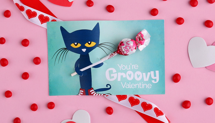 Pete the Cat Valentine's Day Card