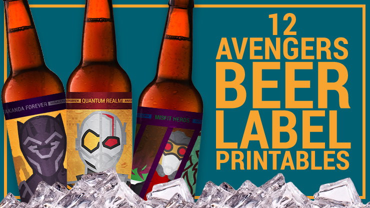 12 Avengers Beer Label Printables