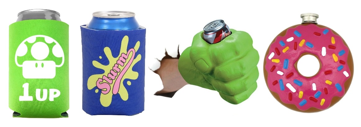 Nerdy Neoprene Koozies and Flasks