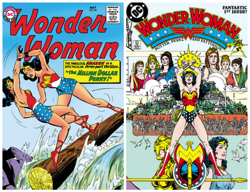 Wonder Woman #98 (May 1958) and Wonder Woman #1 (February 1987)