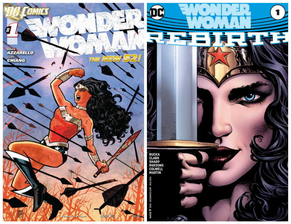 Wonder Woman #1 (November 2011) and Wonder Woman #1 (August 2016)