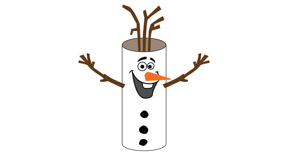 Olaf Toilet Paper Roll Craft