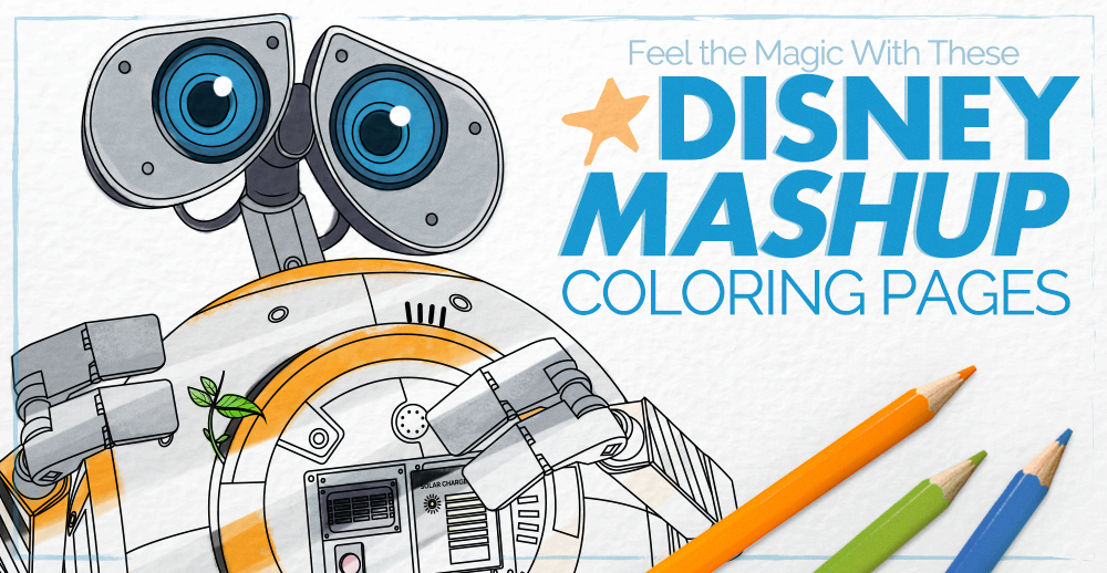 feel the magic with these mashup disney coloring pages