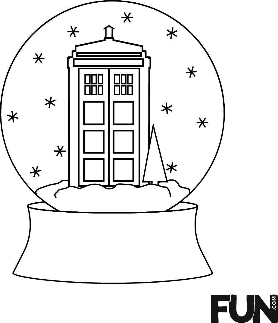 Winter Wonderland TARDIS Embroidery Design