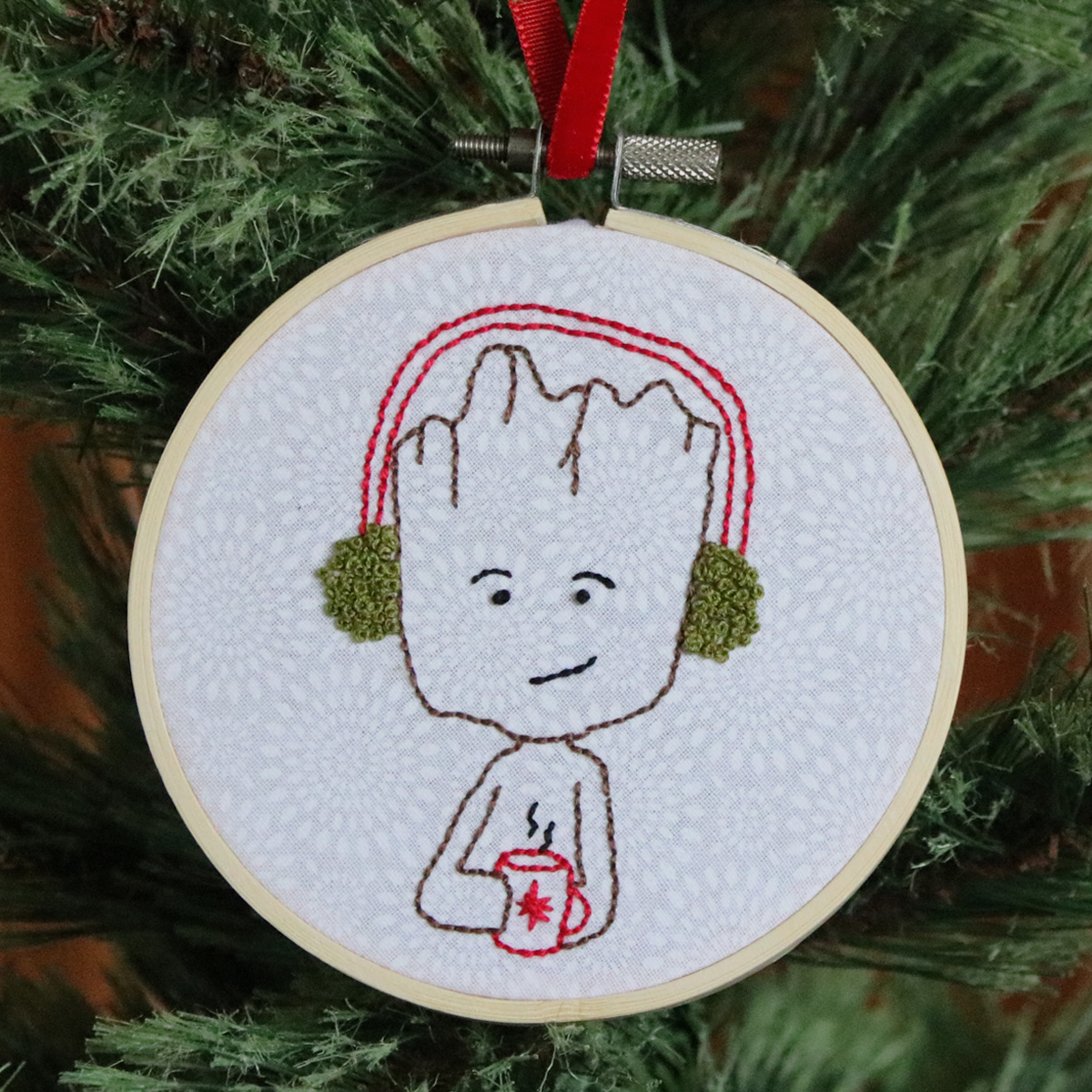 Christmas Groot Embroidery Design