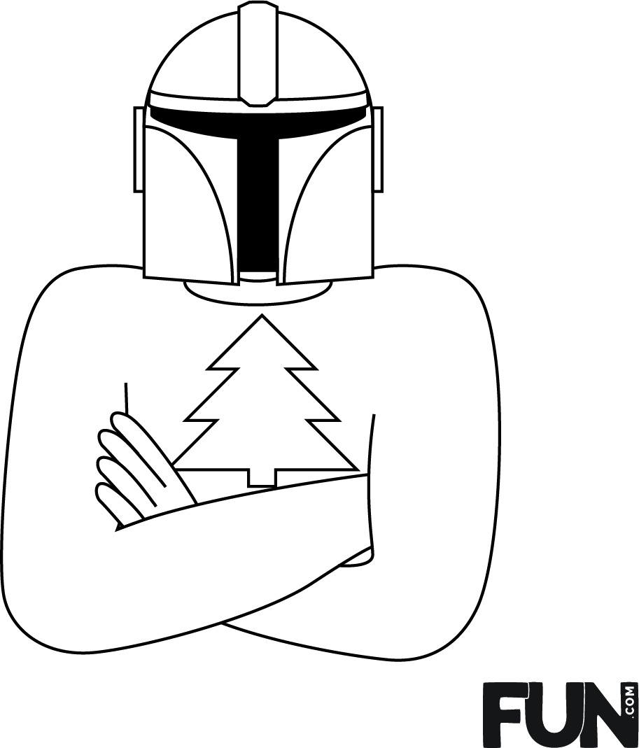 Mandalorian Ugly Christmas Sweater Embroidery Design