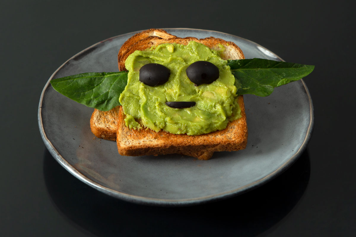 Baby Yoda Avocado Toast