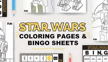 Star Wars Coloring Pages and Bingo Sheets