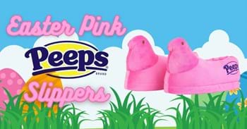 Easter Pink Peeps Slippers