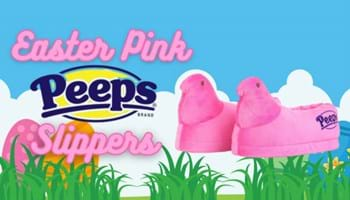 Easter Pink Peeps Slippers