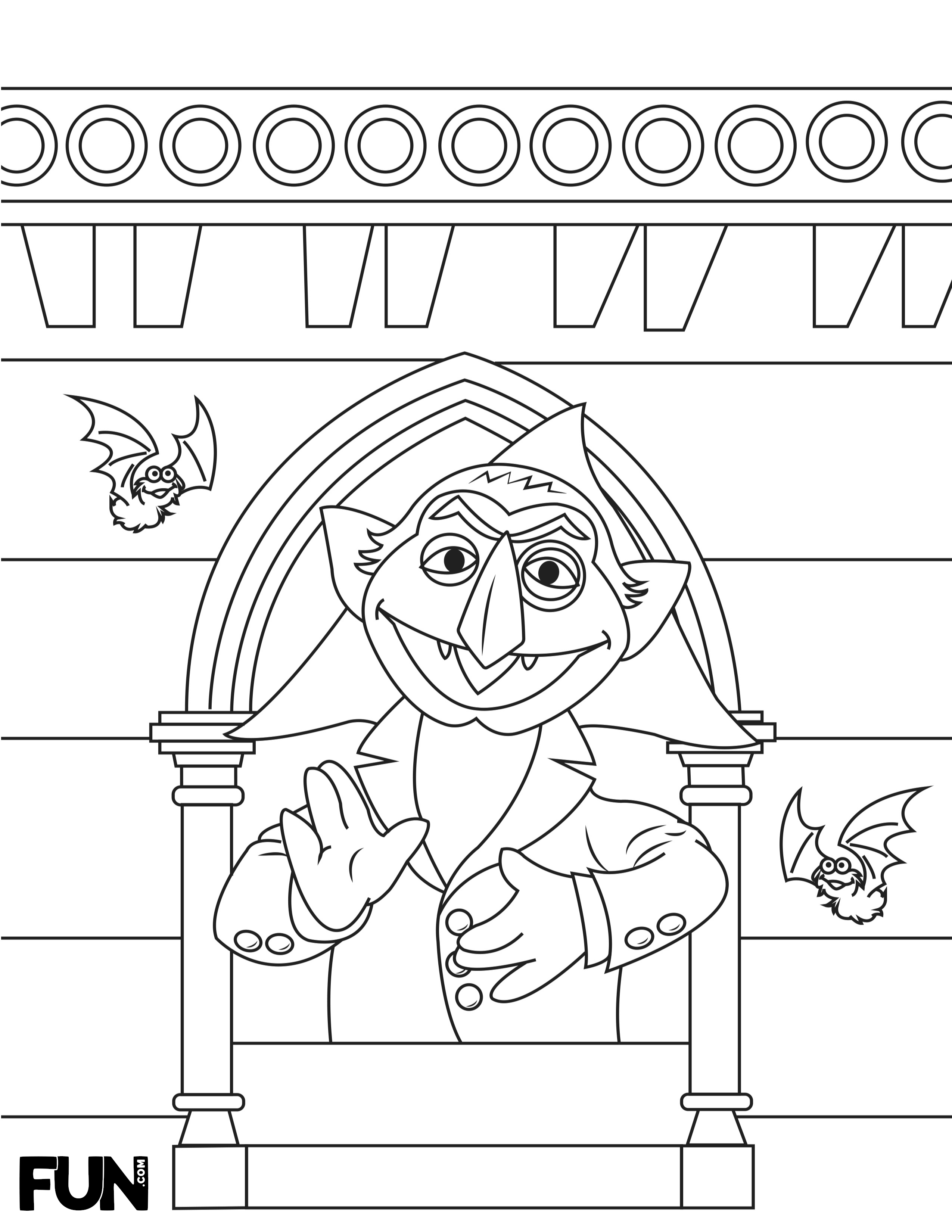 Count von Count Coloring Page
