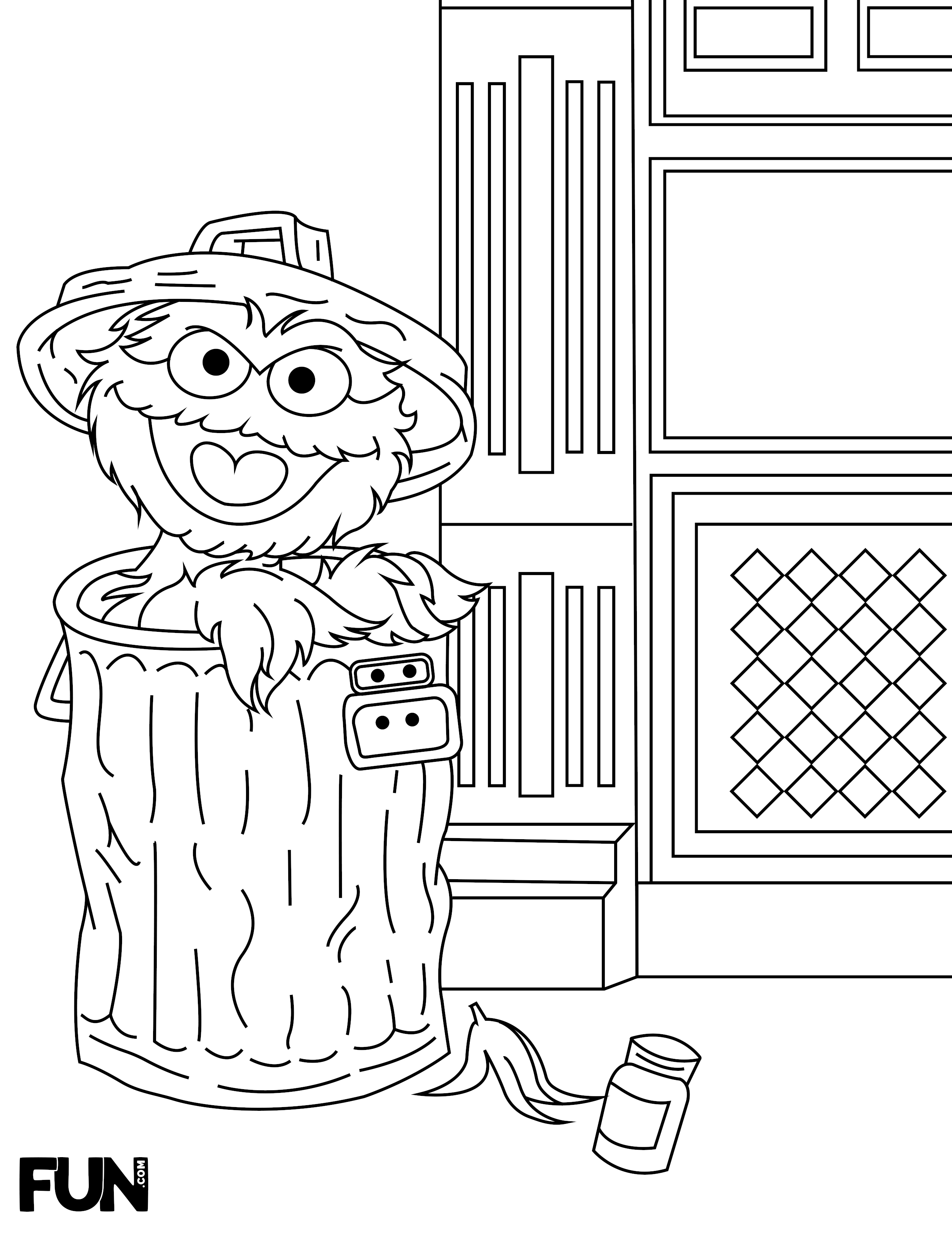 Oscar the Grouch Coloring Page