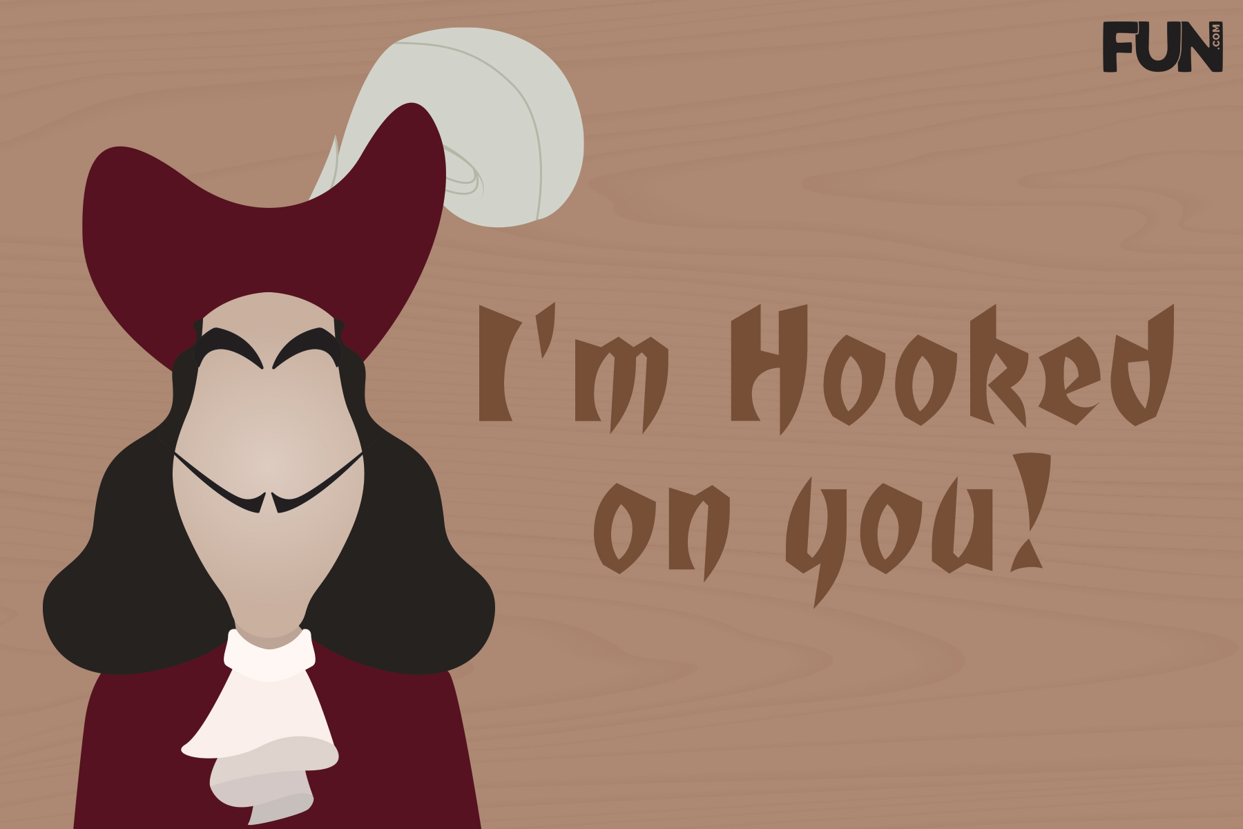 Men's Peter Pan Valentine's Day Captain Hook I'm Hooked on You