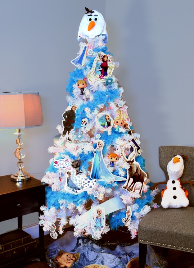 frozen theme christmas trees  pop culture christmas trees