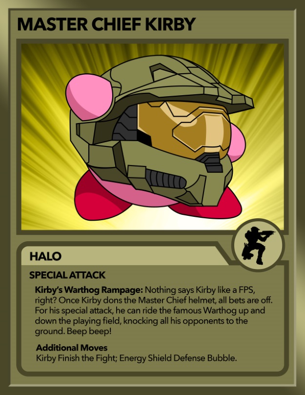 Kirby as Master Chief from Halo