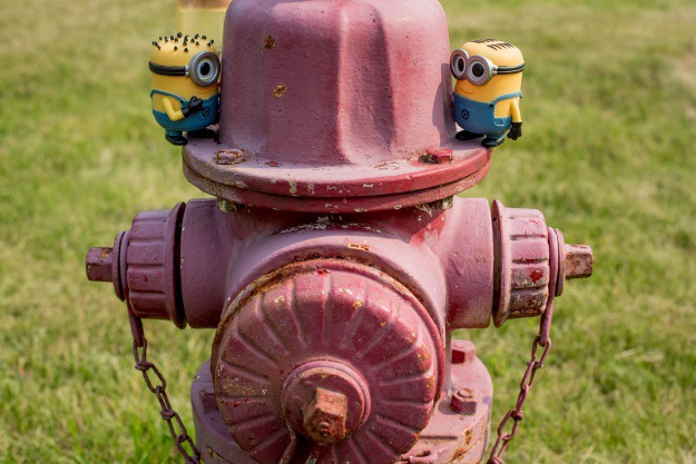 Minions on a Fire Hydrant