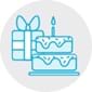 Birthday Gift Ideas Blue Icon
