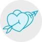 Valentine's Day Gifts Blue Icon