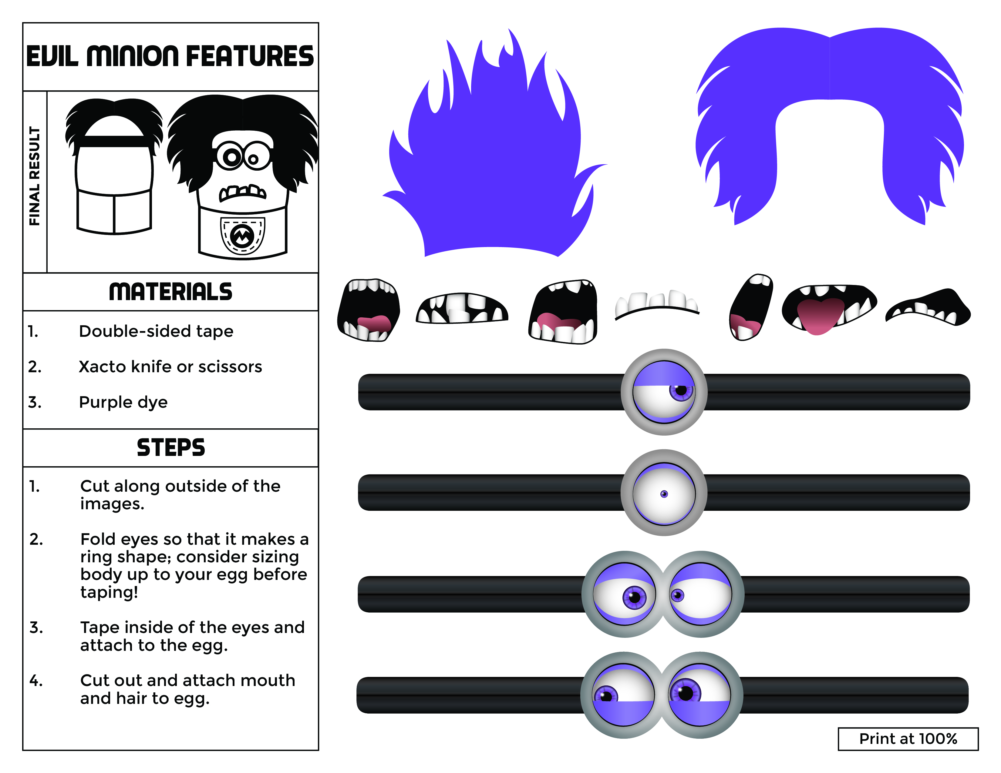 Printable minion eyes keenmery