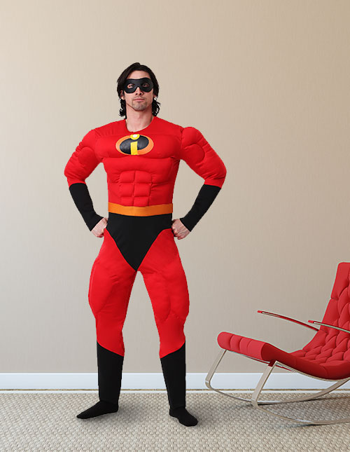 Mens Disney Incredibles Mr Incredible Muscle Costume