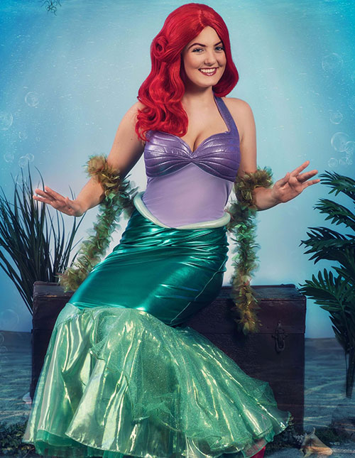 Adult Disney Pink Dress Ariel Costume