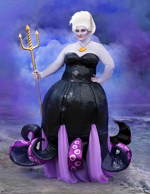 Ursula Costume Princess Witch Leotard ONLY Leggings Costume for