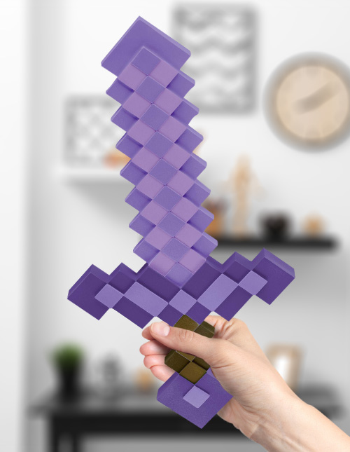  Disguise Minecraft Toy Weapon, Enchanted Purple Sword