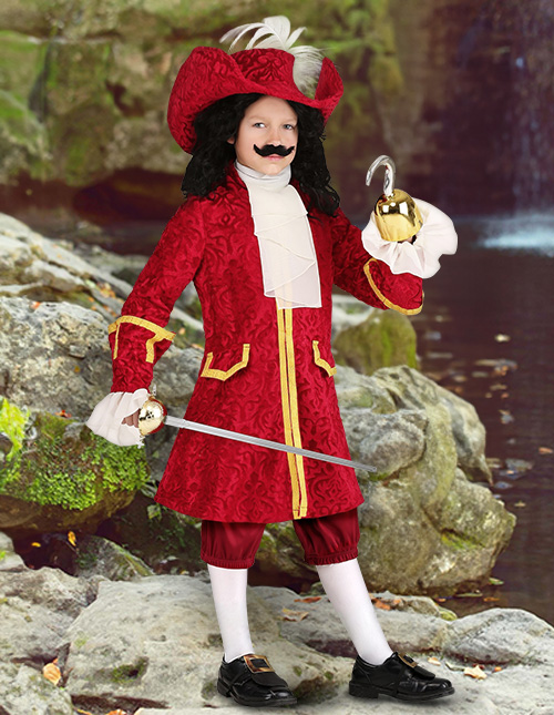 Elegant Elite Captain Hook Adult Pirate Costume - High-Quality Details,  Perfect for Halloween or Cosplay