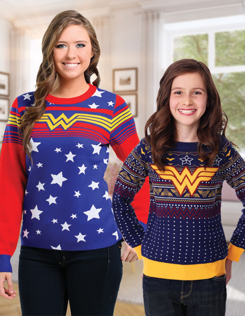 Dc Comics Wonder Woman Christmas Sweater Style Sweatshirt - Trends