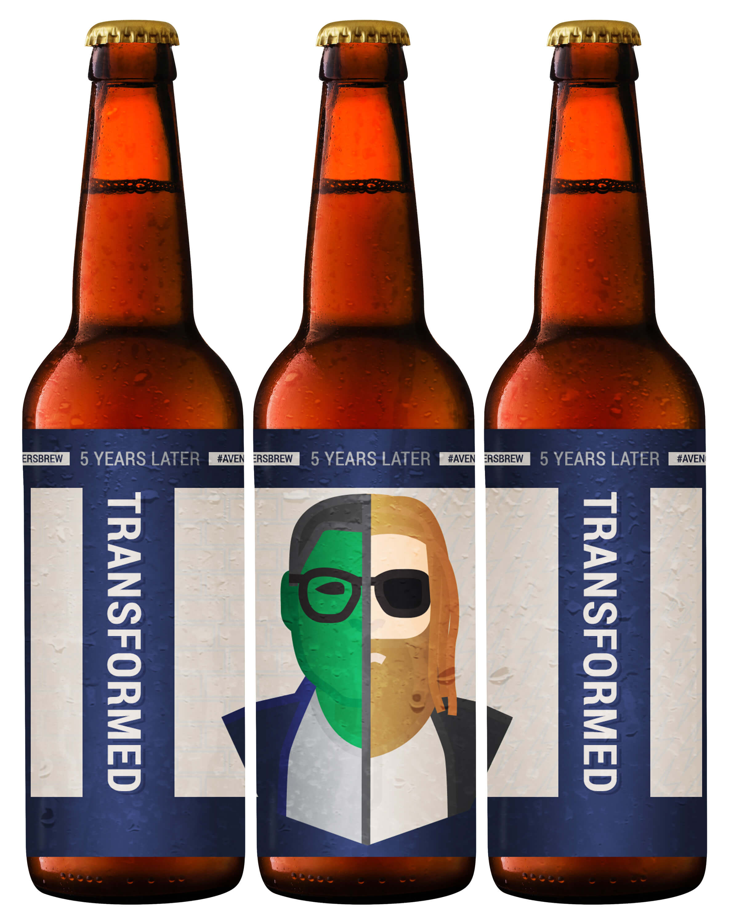 Avengers Brew: Transformed Printable Beer Label