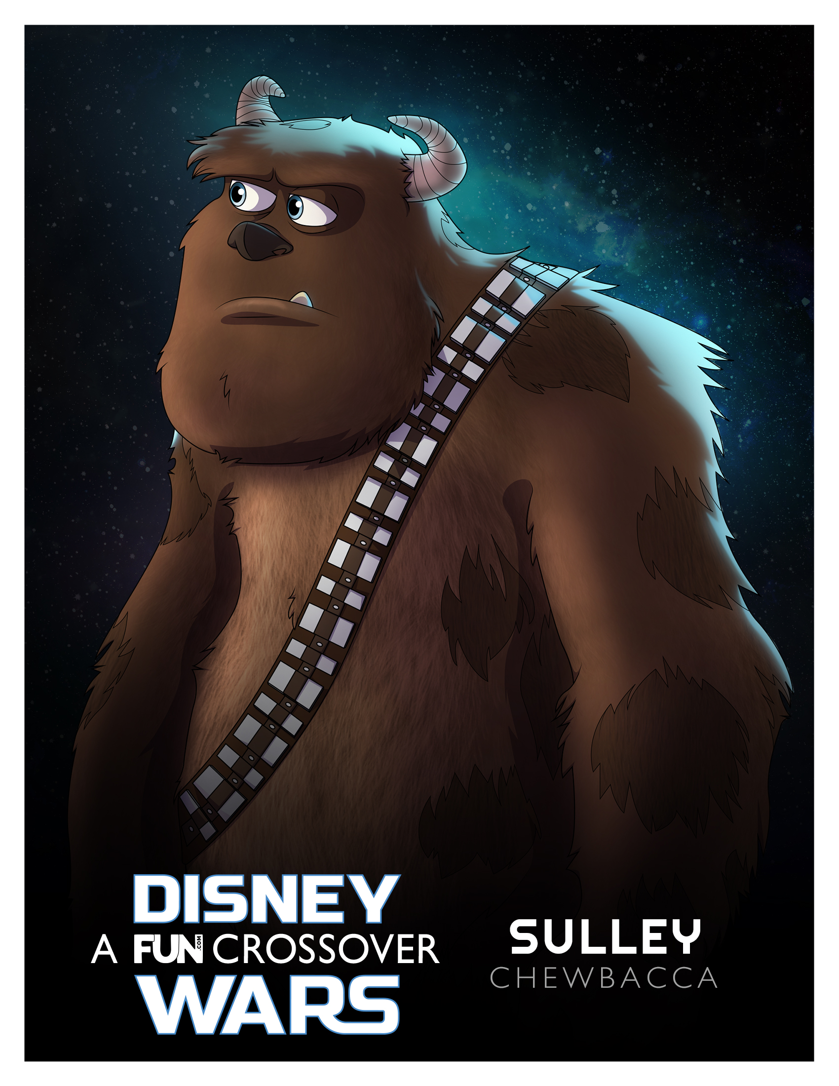 Disney Wars Sulley Chewbacca