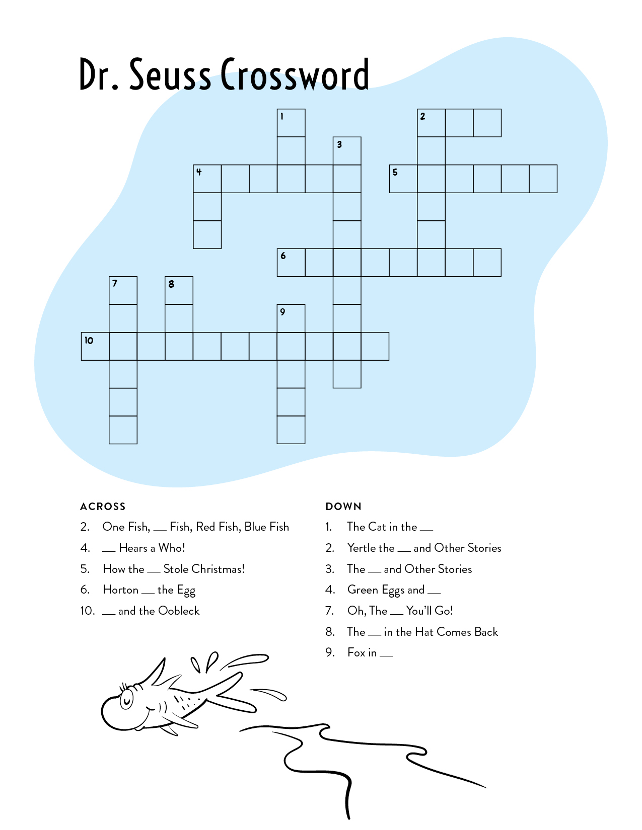 Dr. Seuss Crossword Puzzle