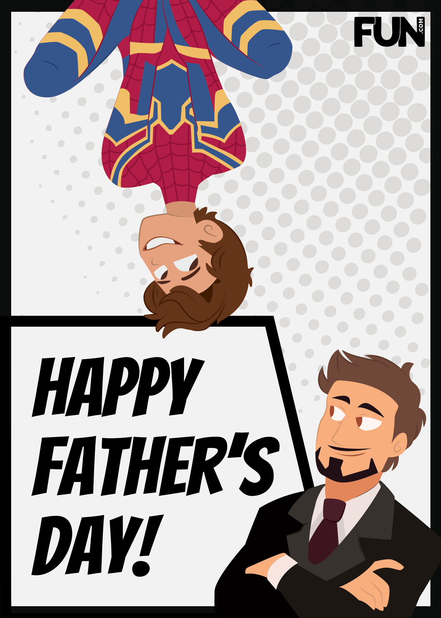 Spider-Man and Tony Stark Father's Day Card