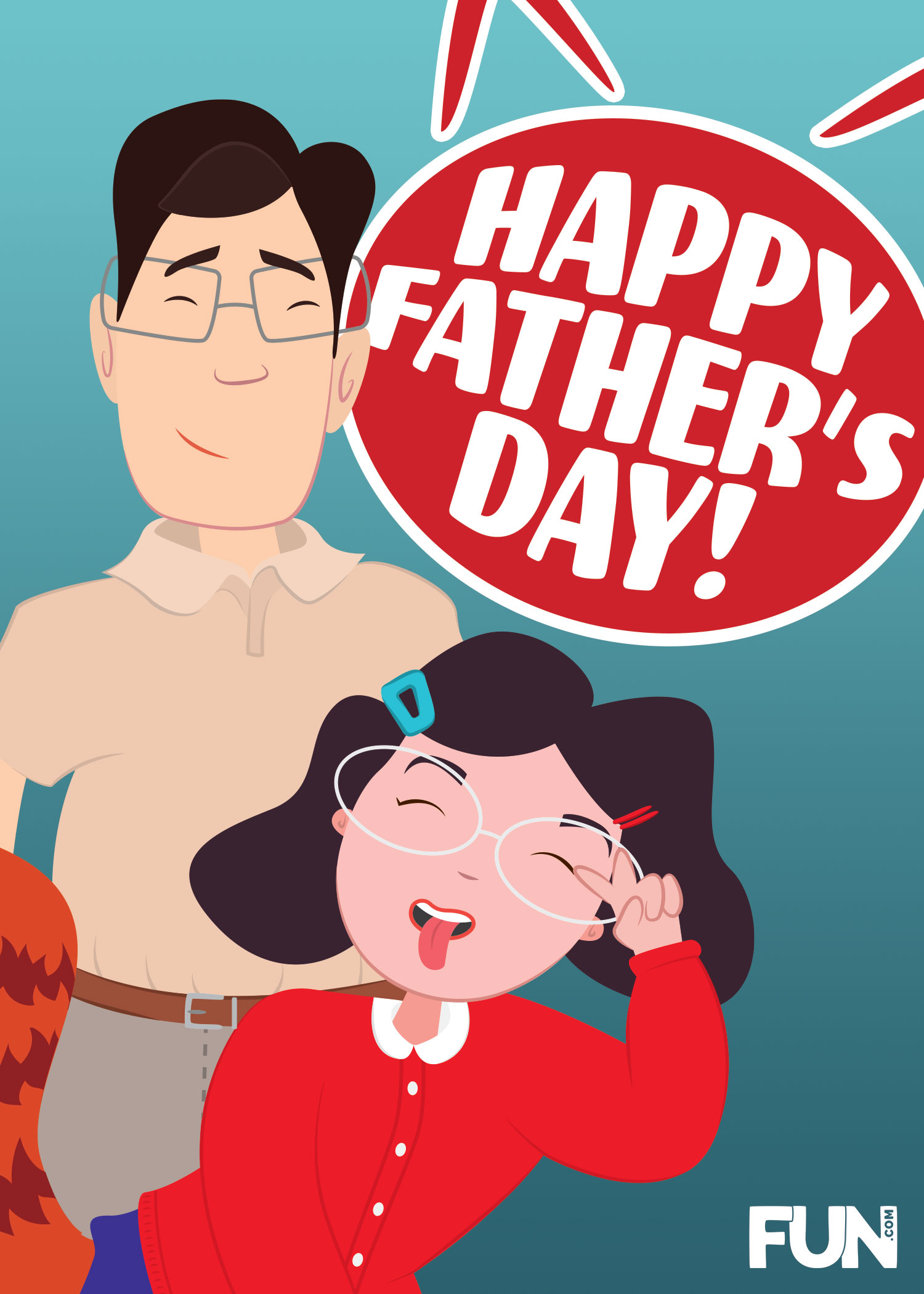 Turning Red Father's Day Card