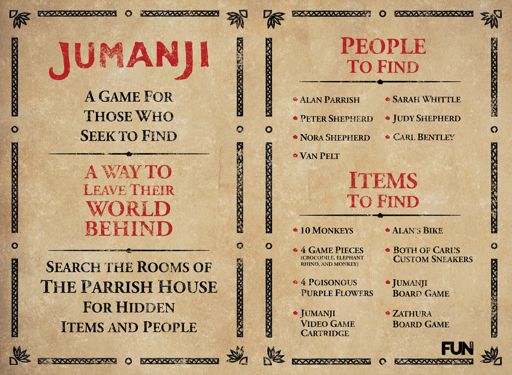 s Select Your Own Piece Jumanji 1995 Board Game Replacement Parts 