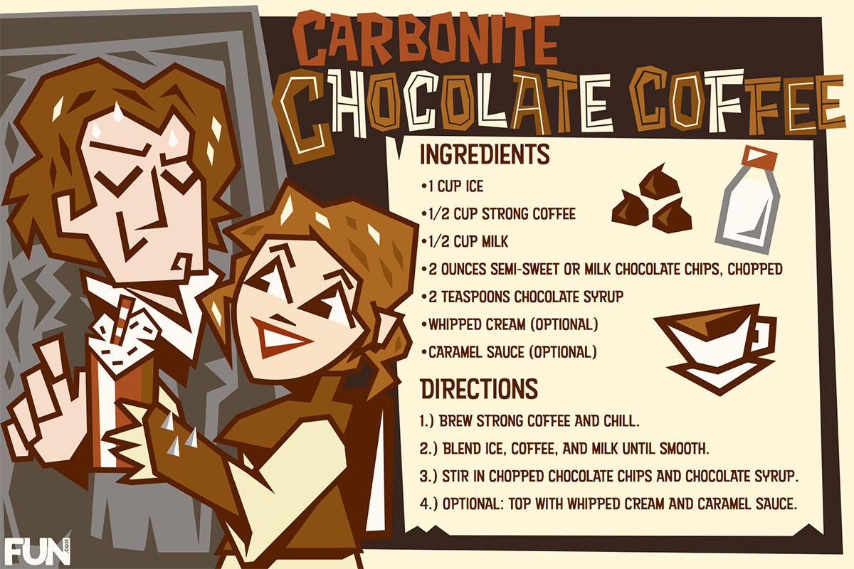Carbonite Chocolate Coffee Frozen Drink Recipe Card
