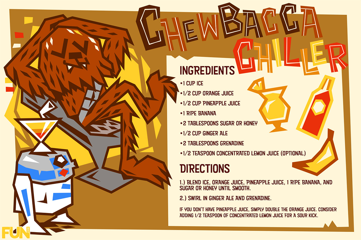 Chewbacca Chiller Frozen Drink Recipe Card